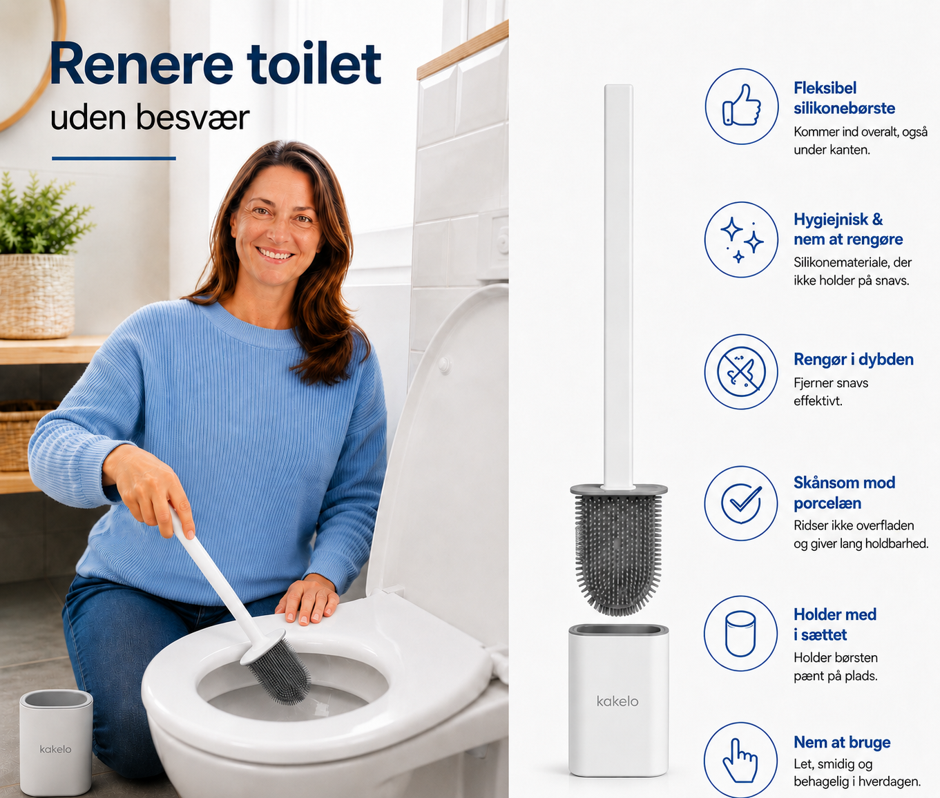Kakelo™ – Den fleksible toiletbørste
